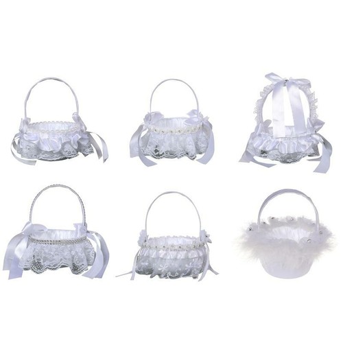 Flower girl basket for wedding - basket,