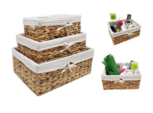 Woven natural water hyacinth - natural,
