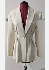 ZARA Cream Tailored Blazer –