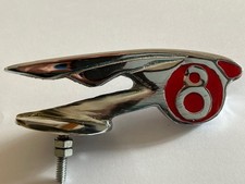 Morris 8 Car Bonnet Badge Emblem New - Shop Soiled See description
