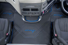 TRUCK ECO LEATHER FLOOR MATS SET-BLACK/BLUE FIT DAF XF 106 2018-2022  old shape]
