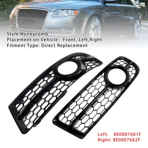 Front bumper honeycomb fog - front,
