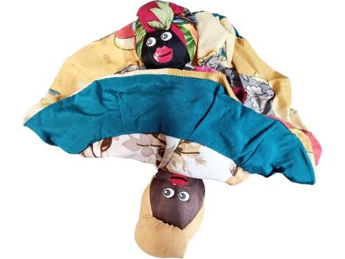 African fabric dolls - fabric,