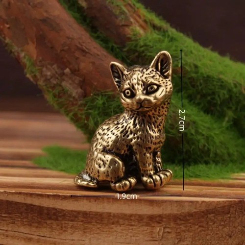 Vintage brass mini cat - mini,