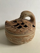 Vintage Bird Swan Pot Quantock Pottery Simonsbath Exmoor