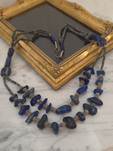 Vintage lapis lazuli necklace - vintage,