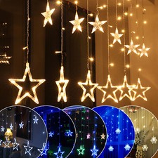300 LED Curtain Fairy Lights String Indoor/Outdoor Wedding Party Wall Decor