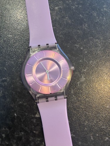Swatch watch skin lilac full - watch, lilac.