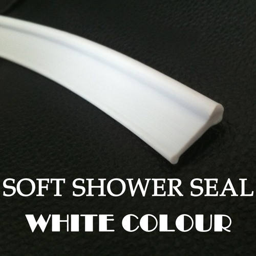 White soft rubber shower seal - rubber,
