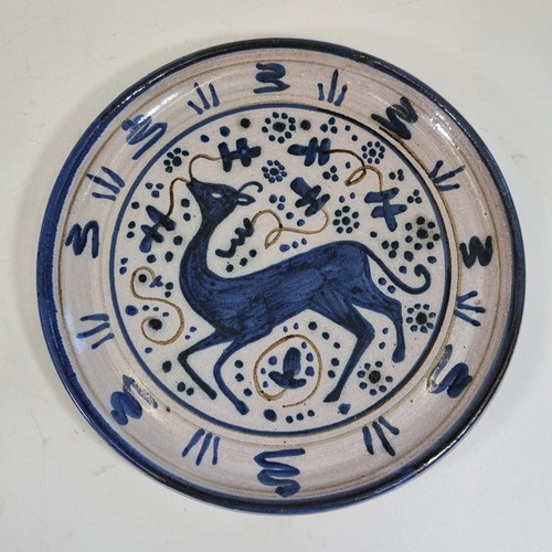 Vintage studio pottery plate - vintage,