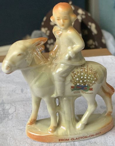 Vintage ceramic lustre - ceramic, crested