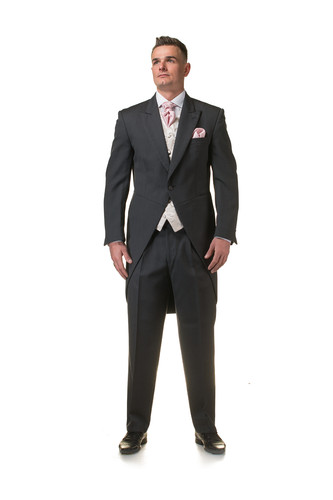 Grey tailcoat morning suit - tailcoat,