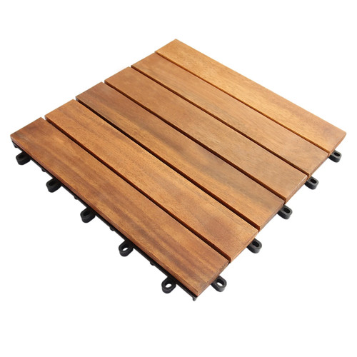 Interlocking wooden decking - wooden,