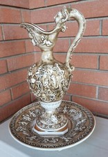 CAPODIMONTE, MAGNIFICA BROCCA/ANFORA CON PIATTO