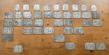Vintage Galvanised Steel House Number Sign Reclaimed Salvage Old Architectural