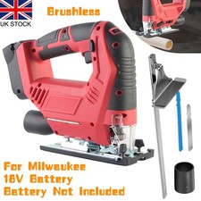 Brushless Jig Saw Electric Jigsaw for Milwaukee 18V Battery 0°-45° Bevel Cuts