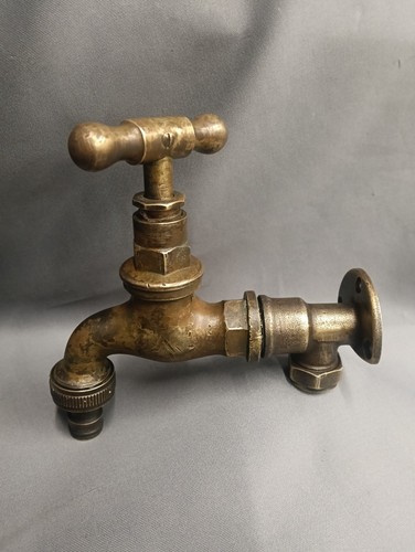 Brass garden tap reclaimed - garden, &