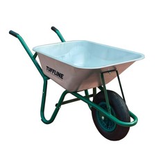 Builders Barrow 85 Litre Galvanised Tub Pneumatic Tyre 150KG