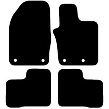 For Fiat 500X - Carsio Tailored Car Black Floor Mats Carpets 4 piece Set