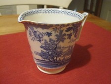 Vintage Blue & White Seaforth Pottery Jug w/ Decorative Willow Pattern