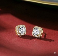 9ct Gold Square Stud Earrings