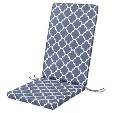 WATERPROOF High Back Chair Cushion SEAT PAD Outdoor Garden MAROCCO GRAPHITE