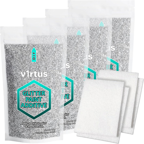 Silver glitter paint additive - glitter,