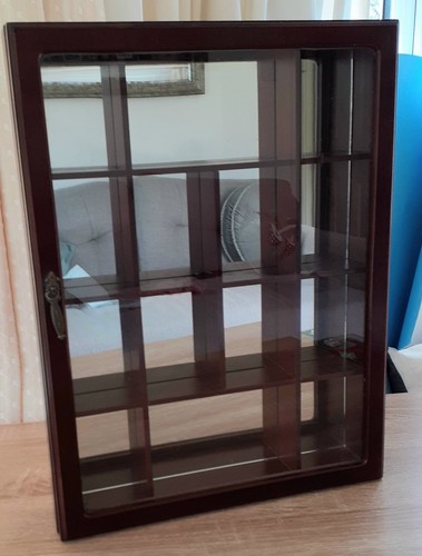 Vintage wooden curio display - wooden,