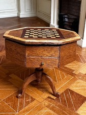 Dolls house miniature 1:12 HANDCRAFTED chess table