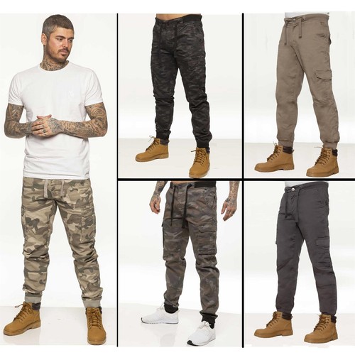 Enzo mens cargo joggers - cargo,