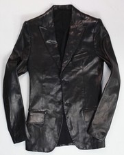 Carol Christian Poell SIS '96 Blazer Sport Coat Leather Made in Italy EU50 US40