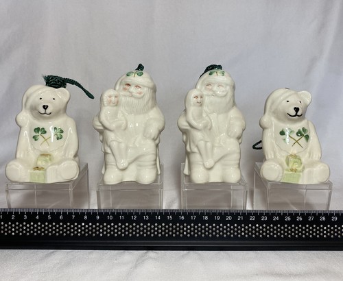 Four belleek pottery christmas - four,