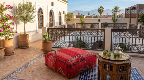 Moroccan kilim pouf cover - moroccan,