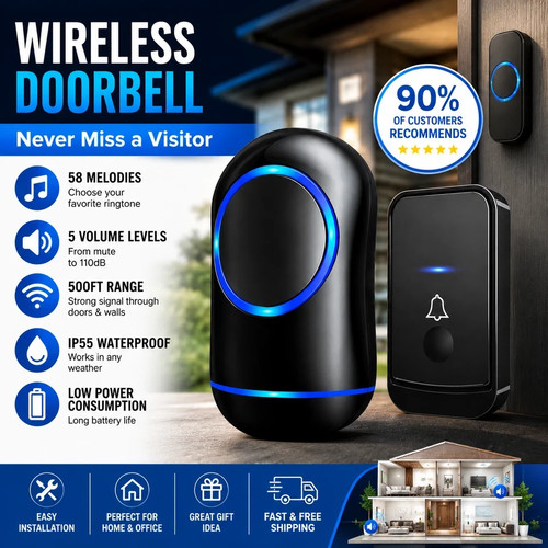 Wireless doorbell waterproof - wireless,