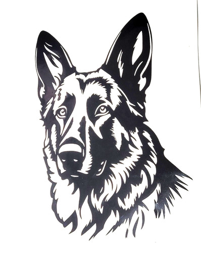Alsation gsd shepherd decal - gsd,