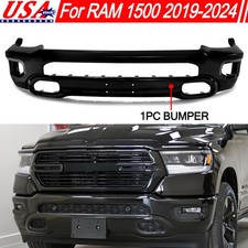 Fits For Ram 1500 Big Horn 2019-2024 Front Bumper Face Bar Electrophoresis Black