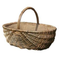 Bramshaw Antique Wash Lined Wicker Trug Garden Gift Fruit Vegetable Flowers