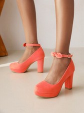 Chunky Heel Big Size Mens Heels Crossdresser Bowtie Drag Queen Women Shoes 40-47