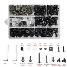198pcs Black Fairing Bolts