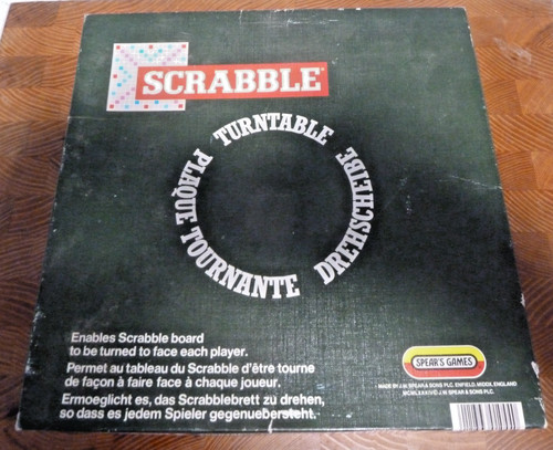 Scrabble turntable plaque - scrabble,