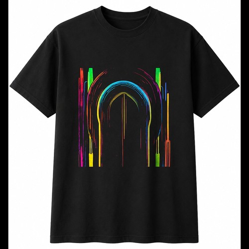 Colourful surfboard neon glow - surfboard,