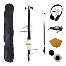 Symphony Foldable Hand-Carved Solid Catalpa Electric Cello Outfit - White EC02WH
