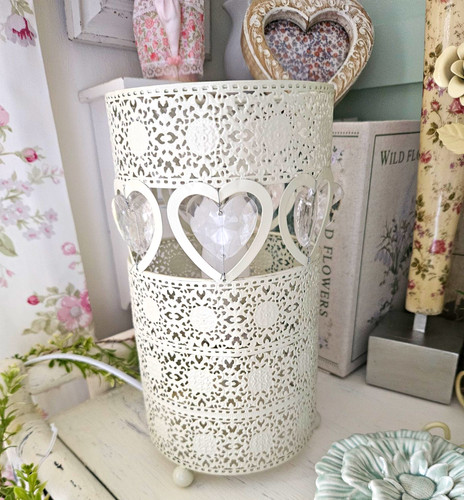 Shabby chic white metal - chic,