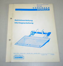 Operating / Assembly Instructions Sörensen Hydraulic Tail Lift from 1982