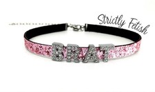 Daddys Brat bondage Collar Choker Necklace Sissy Slave Fetish Gimp Daddys Girl