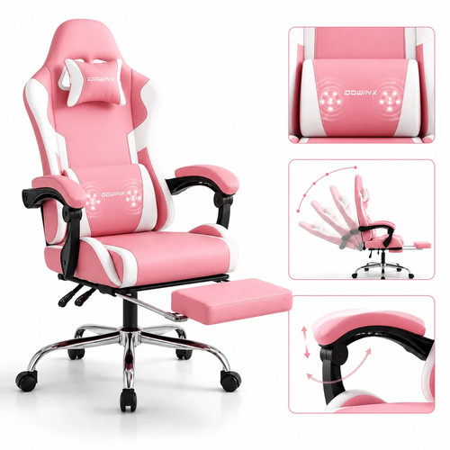 Pink office chair recliner - pink,