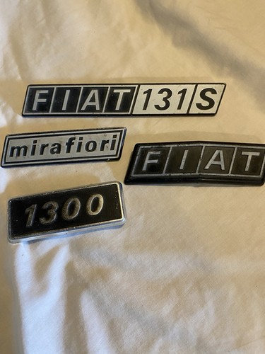 Vintage fiat car badges - vintage,
