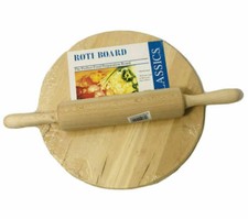 Wooden Chapati Puri and Roti Board and Rolling Pin NEW INDIAN PURI MAKER Kitchen
