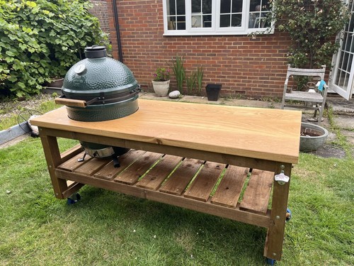 Big green egg bbq table - bbq,