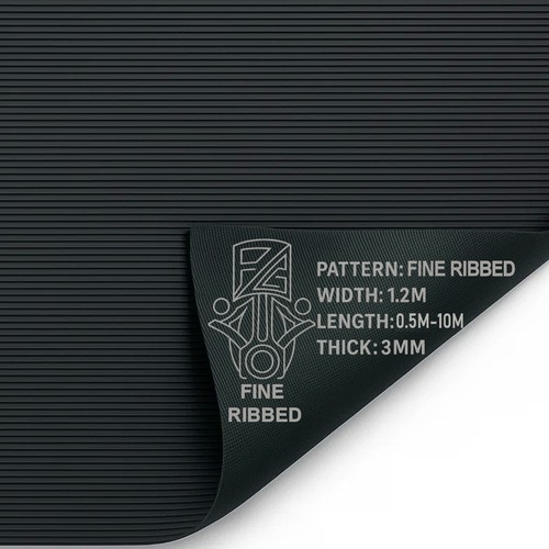 Heavy duty fine ribbed rubber - heavy,